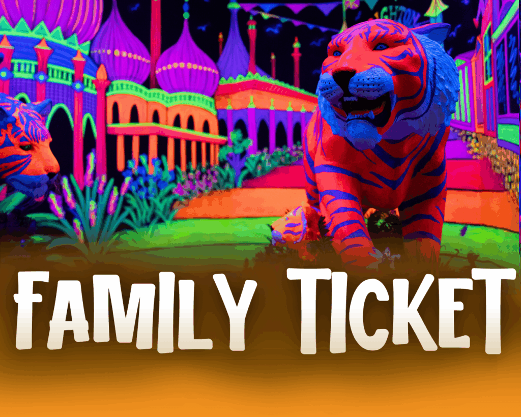 Family ticket for Mini golf or Carnival games in Brighton.